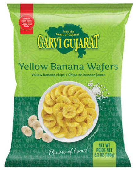 GARVI GUJARAT YELLOW BANANA CHIPS 180G