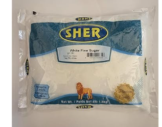 SHER WHITE CANE SUGAR 4LB