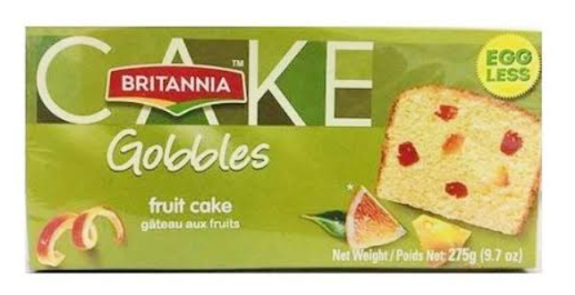 BRITANIA EGGLESS FRUIT CAKE 275G