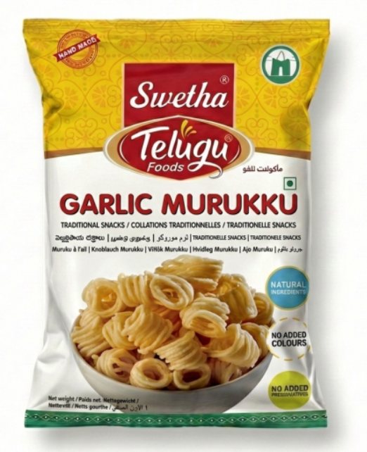 TELUGU / GO WITHIN GARLIC MURUKKU 170G