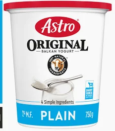 ASTRO  2% PLAIN YOGURT 750G