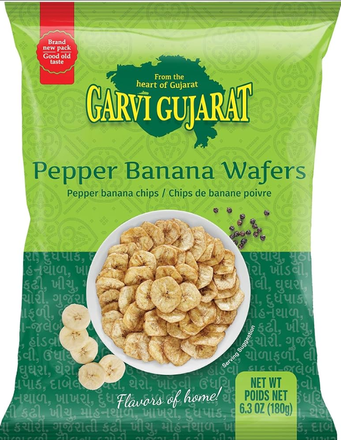 GARVI GUJARAT BANANA WAFER PEPPER 180G