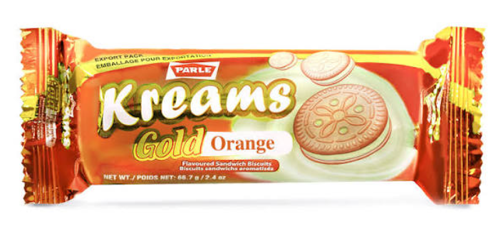 PARLE KREAMS GOLD ORANGE 66.7G